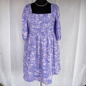 Purple swirl dress